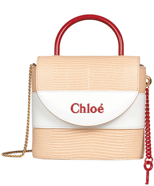 Chloe Small Aby Lock Bag Handbag Leather Apricot